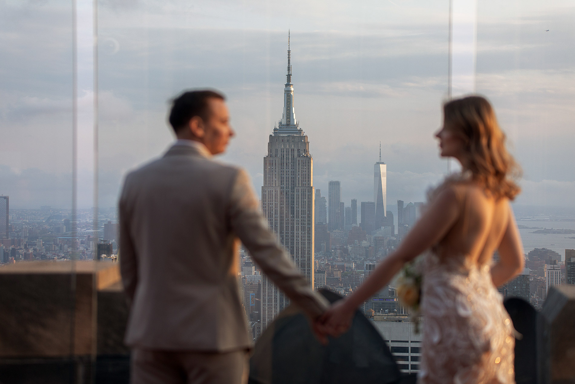 top of the rock wedding and engagement pictures in NYC